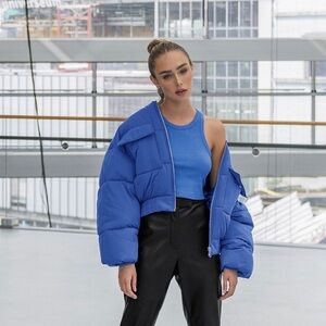 NEW TRUE RELIGION BOMBER PUFFER DOWN JACKET WINTER ESSENTIAL SZ S